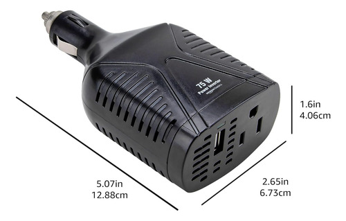 Inversor De Corriente De Coche Amazon Basics De 75 W, 12 V A