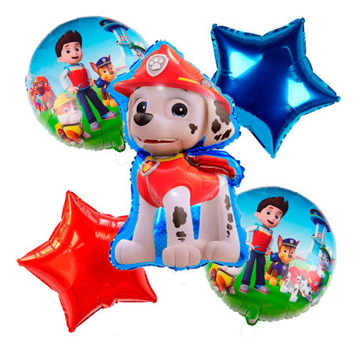 Globos Paw Patrol Patrulla Canina Perro Dalmata Bombero Rojo