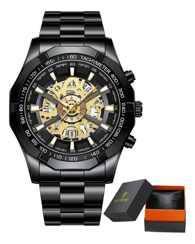 Reloj De Acero Inoxidable Binbond Business Calendar Color Del Fondo 