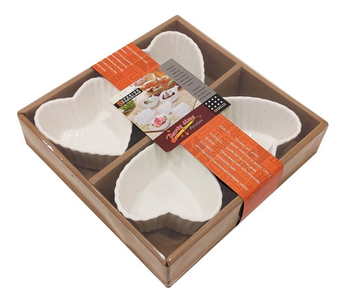 Salsera Copetinero Porcelana Blanca X4 Unid - Sheshu Home