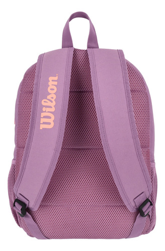 Mochila Wilson Casual Porta Notebook Color Lila Diseño De La Tela Lisa