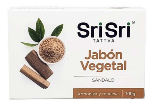 Jabón Vegetal Sándalo Sri Sri® 100g | Armoniza Y Renueva