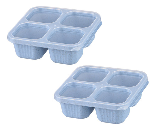 Caja Tipo Bento Con 4 Compartimentos, Reutilizable, Para Pre