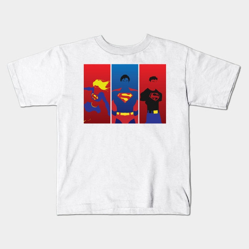 Remera Blanca Bichos Niño Niña Adultos Superman A 32