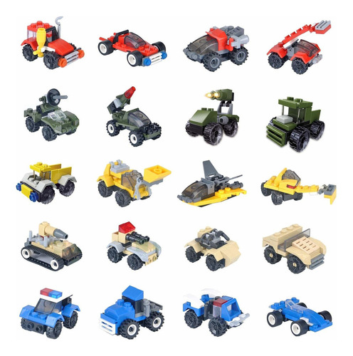 Figuras Para Armar Vehículos Construibles Mini Bloques  Fgr
