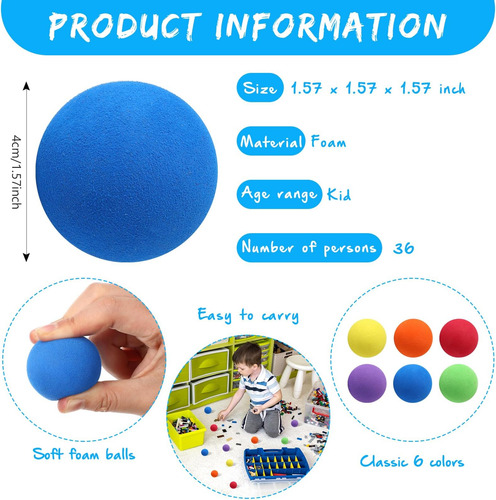 Kymqlyw 30 Pcs Mini Mini Bolas De Espuma Suave Sobre Play Ba