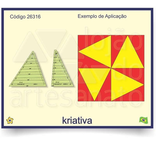 Imagem 4 de 5 de Régua Para Patchwork - Triângulo 53 Graus X 6,5 Pol - 26316