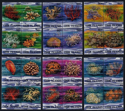 Fauna Marina - Corales - Islas Cook 1980 - 3 Series Mint