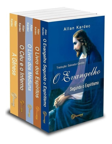 Kit 5 Obras Básicas Allan Kardec (com Sacola)