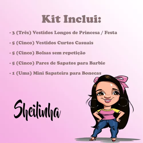 Barbie Roupas, bolsa de luxo com clipe com roupa de aniversário e cinco  acessórios temáticos para bonecas Barbie : : Brinquedos e Jogos