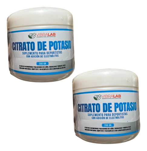 Citrato De Potasio 500mg En Polvo 200gr Pack 2 Unidades