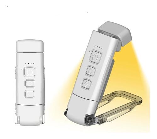 Luz Led Lectura Lampara Libros Clip Recargable Linterna