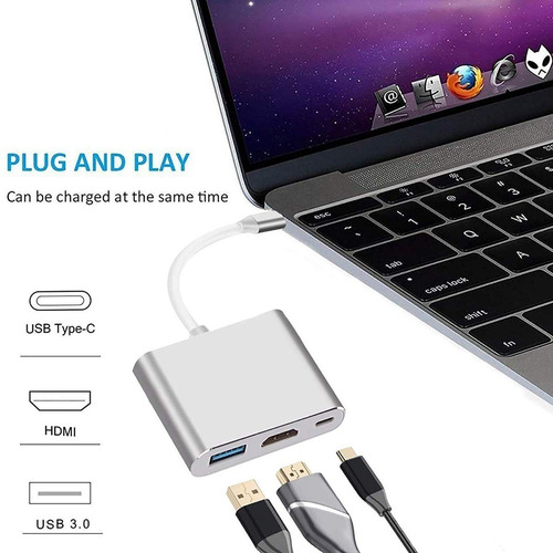 Imagen 4 de 4 de Adaptador Hdmi Compatible Con Samsung S21 S20 Dex Station