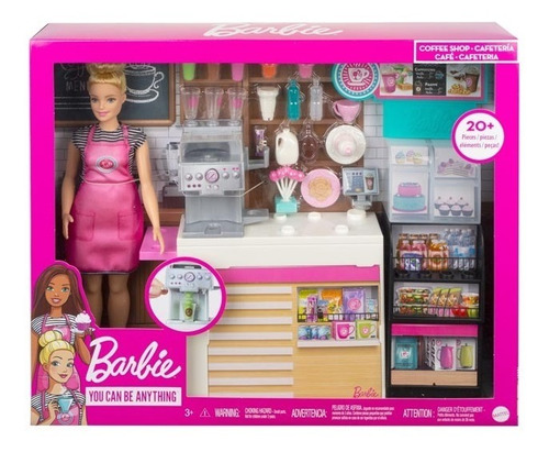 Barbie Cafeteria Set Con Muñeca