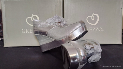 Zapato Grezzo Gliter Plata