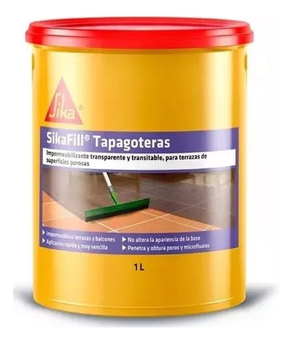 Impermeabilizante Tapagoteras Para Techos Sika Fill X1 Lts.
