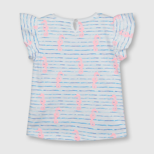 Polera De Bebé Estampada Rayas(3 A 36 Meses)