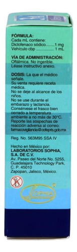 3-a Ofteno 1 Mg / Ml Caja Con Frasco Gotero Con 5 Ml