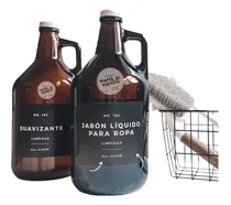 Comprar Set X2 Growlers Botellon Ambar Etiqueta Negra Tiendamama