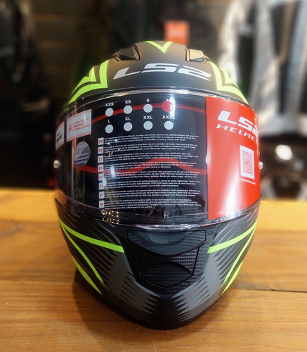 Casco Moto Ls2 320 Evo Jink Mate Negro Amarillo-allmotors -