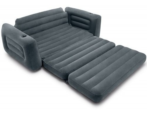 Sofá Cama Inflável Intex Casal Duplo 200kg Conforto - Intex