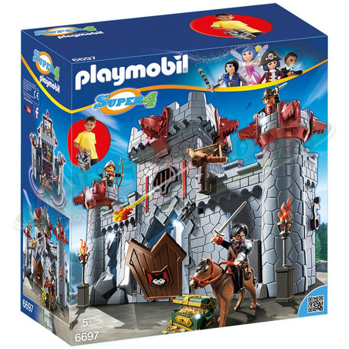 Playmobil 6697 Castillo Medieval Maletín Barón Negro Super 4