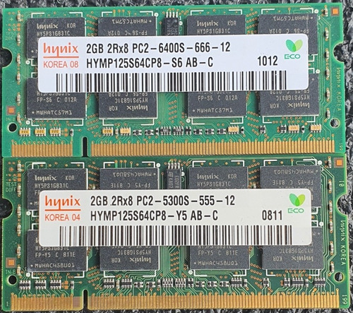 Imagen 4 de 6 de Memoria Ram Laptop 2gb Ddr2 Pc2-6400 667/800mhz