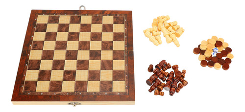 Jogo 3 Em 1 Chessboard Checker International Chess Board