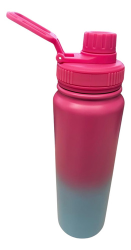 Botella Térmica Acero Inoxidable Frío/calor Grabado Laser Rosa Chicle