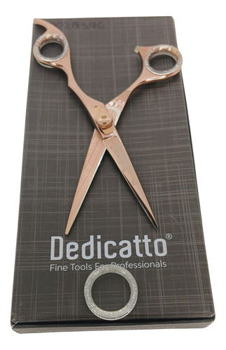 Tijera Dedicatto Rose Gold 6 De Corte Para Cabello Rosa