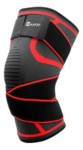 Rodillera Elástica Compresión Correr Crossfit Maxfit Hx918 Color Rojo Talla XL