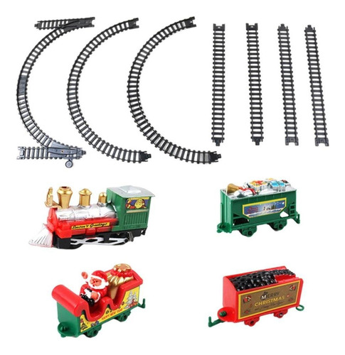 11 Pieces Santa Christmas Electric Train Set