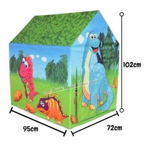 Imagem 3 de 5 de Barraca Infantil Cabaninha Casa Dos Dinossauros Desmonta G