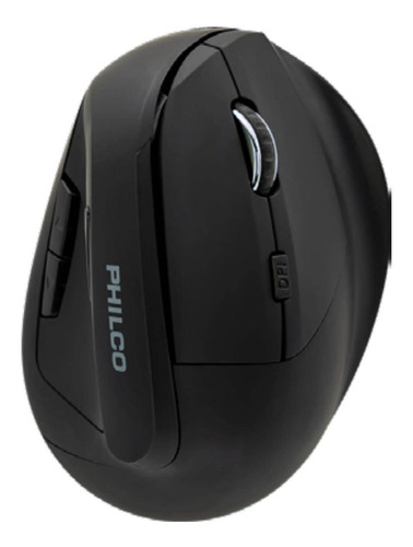 Mouse Vertical Inalámbrico Recargable Philco Pro Color Negro