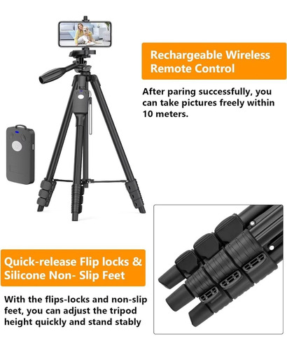 Trípode De Aluminio TriPod Xxxu 60 Para Cámara, Con Mando A
