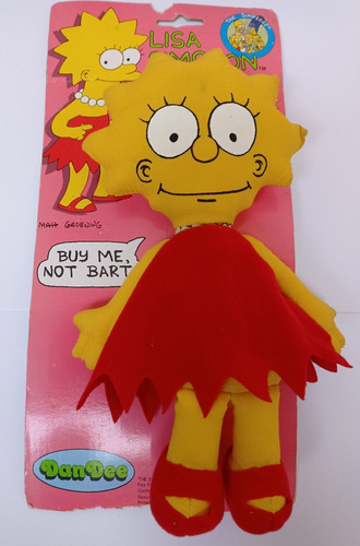 Peluche Lisa Simpson Plush 1990 Dandee Con Caja