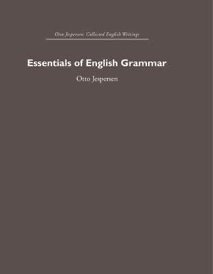 Libro Essentials Of English Grammar - Otto Jespersen