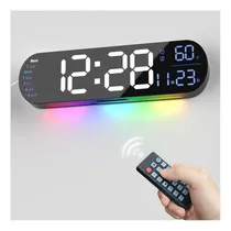 Comprar Hansang Gran Reloj Digital De Pared Con Control Remoto 13.7 