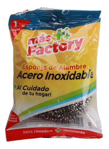 Esponja De Fregar Alambre Acero Inoxidable Más Factory 3 Und