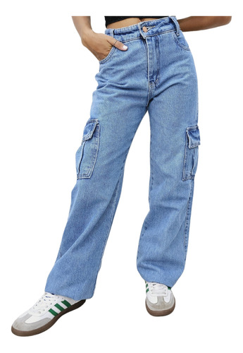 Calça Jeans Cargo Juvenil Blogueira Menina 8 Ao 16 