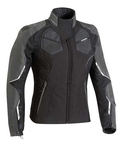 Campera Moto Dama Ixon Cell Black Antracita