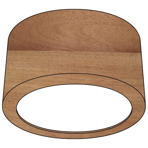 Lampara Techo Plafon 24x15cm Madera G2