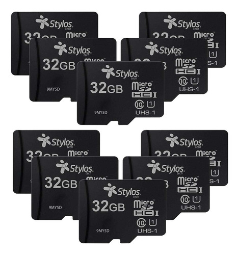 Kit 10 Micro Sd 32gb Stylos Stms323b Sin Adaptador Uhs1