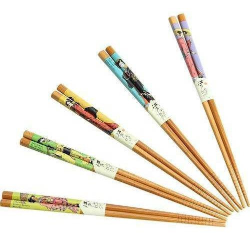 Kit Hashi 5 Pares Modern Gueixas Kyoto Cozinha Oriental
