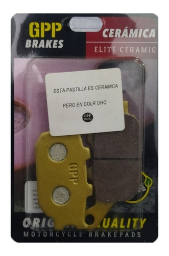 Pastilla Freno Trasero Yamaha Yzf R1 R6 Marca Gpp Ceramica