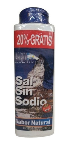  Sal Sin Sodio Argendiet X170g Sabor Natural- Sin Tacc- Dw 