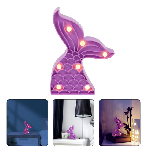 Lámpara Trasera Con Diseño De Sirena, Decoración Para Fiesta