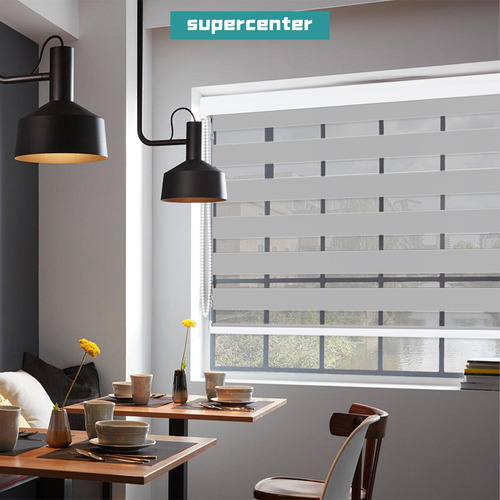 Supercenter 2 Paños Cortina Roller Velo Liso 120 X 200 Cm