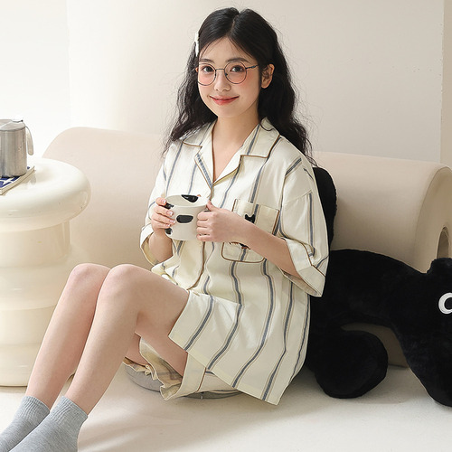 Conjunto De Pijama De Gato Con Forma De Hoja De Algodón Para