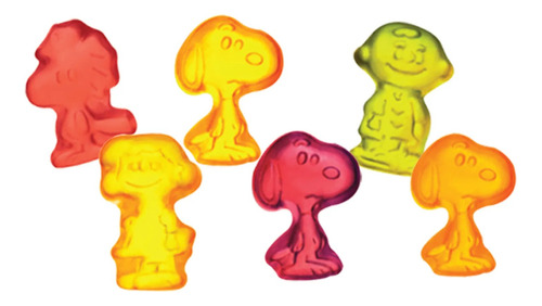 Gomitas De Frutas Forma De Snoopy, Charlie Brown, Lucy 100g